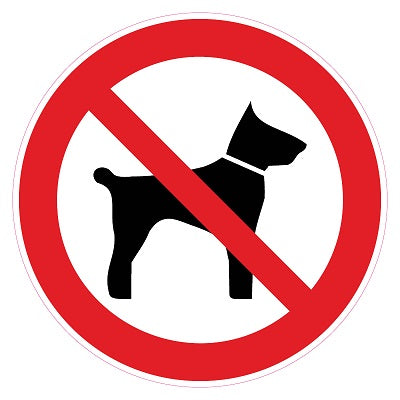 Klika - Pictogram Verboden voor honden 10cm