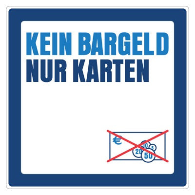 Klika - Pictogram Kein Bargeld Nur Karten