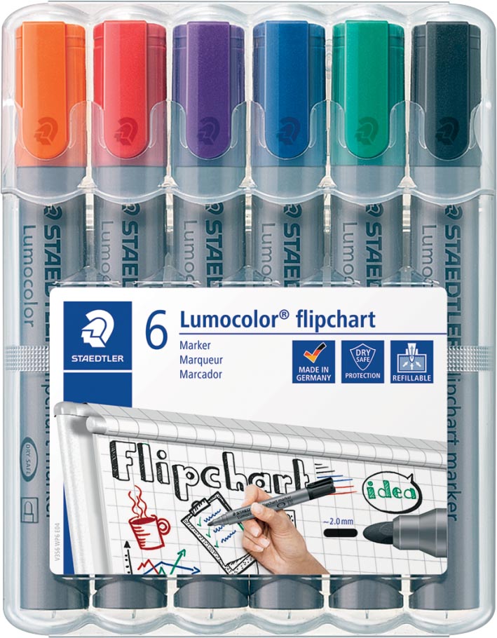 Staedtler - merkstift Lumocolor Flipchart 6 stuks
