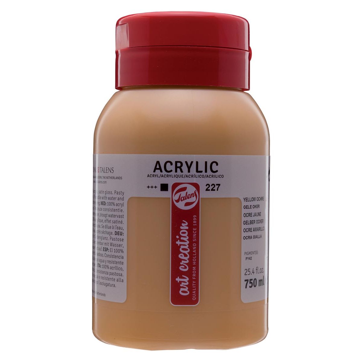 Talens Art Creation - Art Creation acrylverf flacon van 750 ml, gele oker