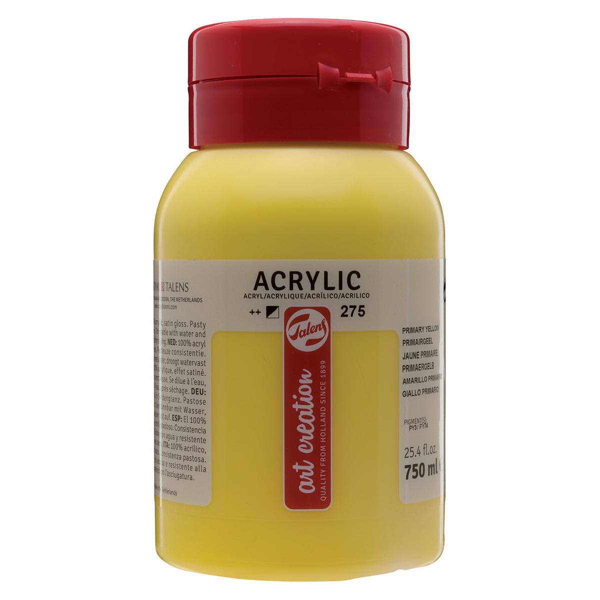 Talens Art Creation - Peinture acrylique Art Creation flacon de 750 ml, jaune primaire