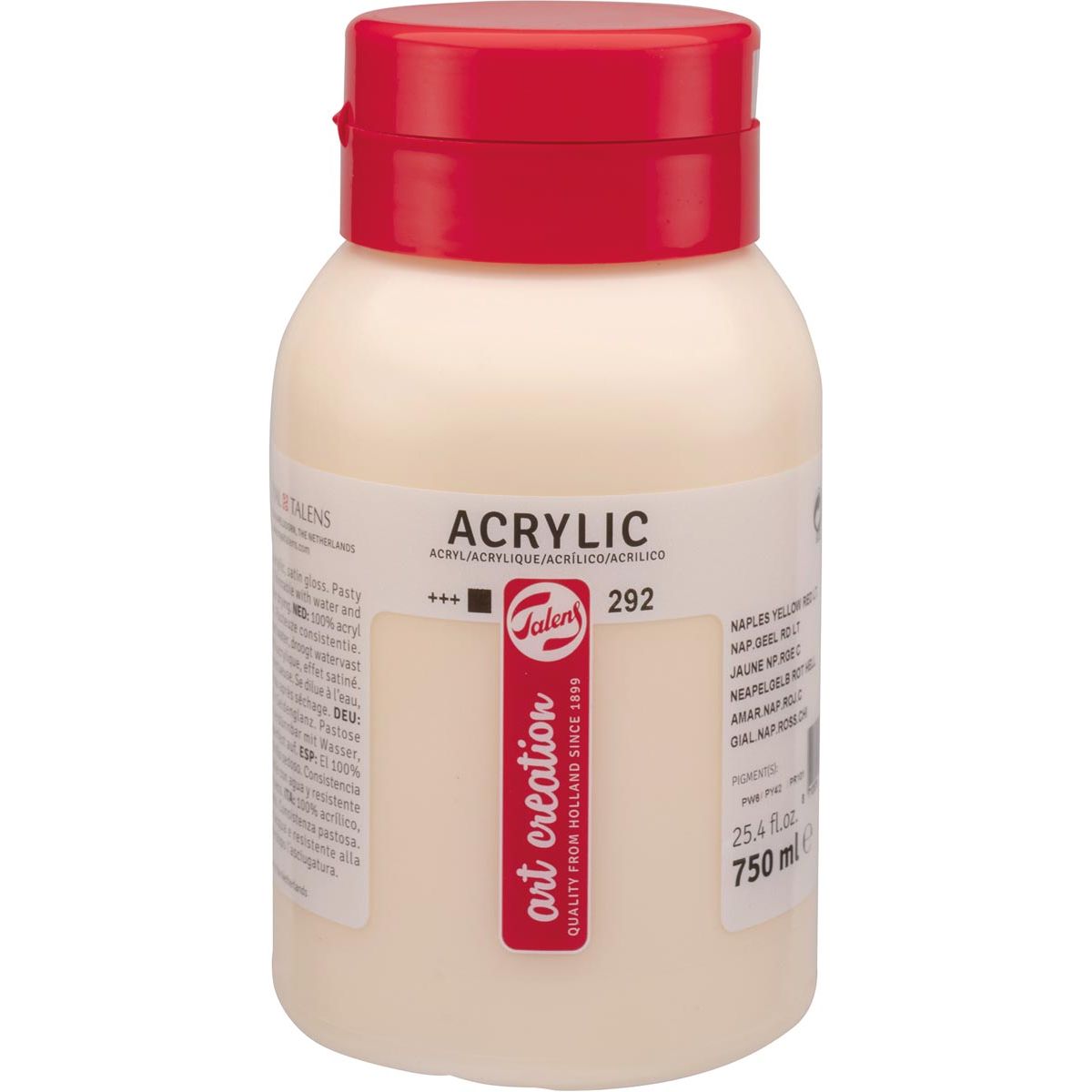 Talens – Art Creation Acrylfarbe, Flasche mit 750 ml, Neapelgelb-Rotlicht