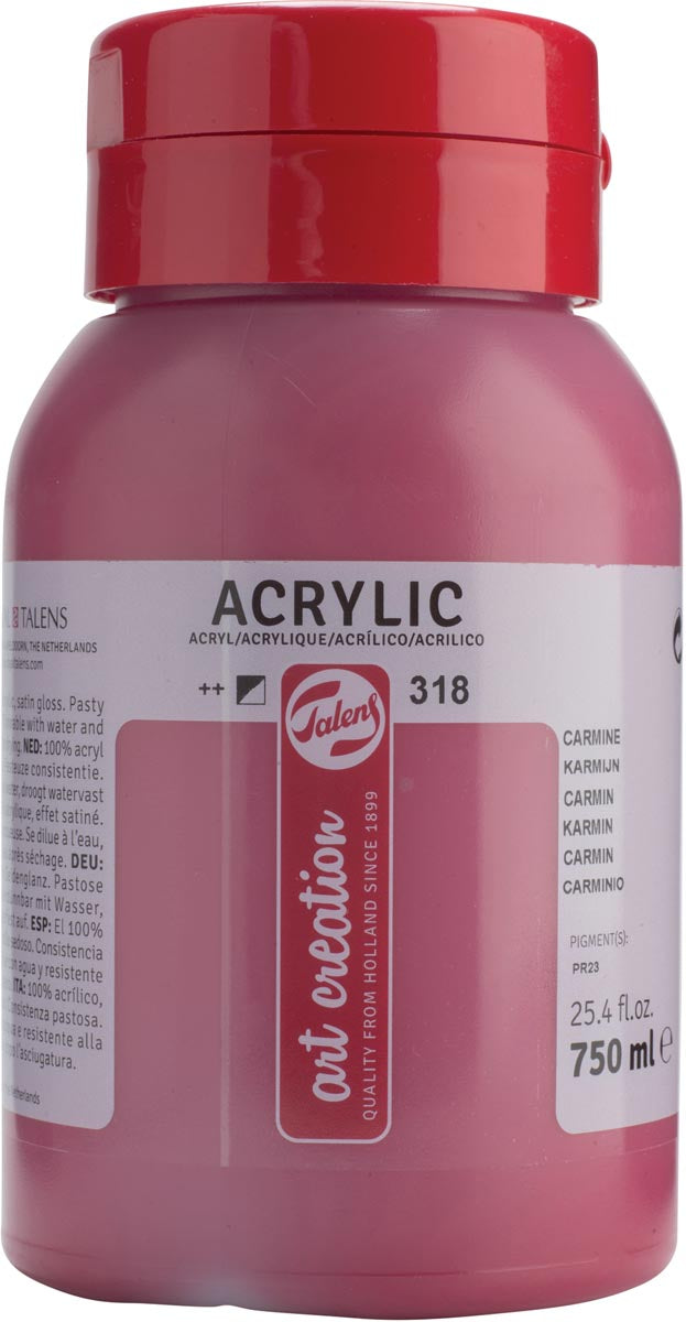 Talens Art Creation - Peinture acrylique Art Creation flacon de 750 ml, carmin