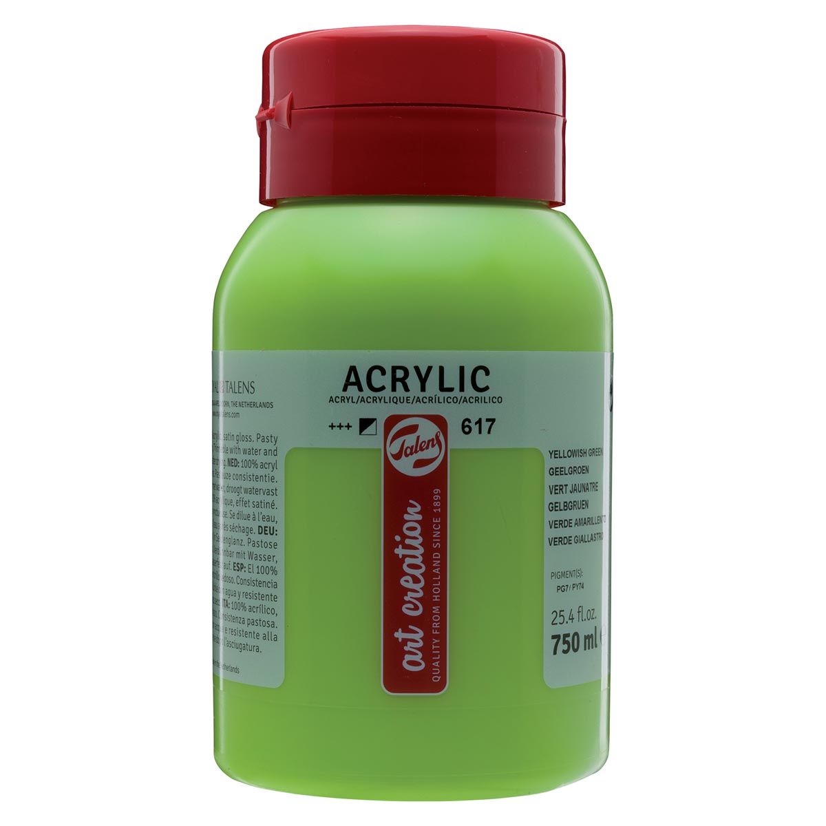 Talens Art Creation - Peinture acrylique Art Creation flacon de 750 ml, jaune-vert