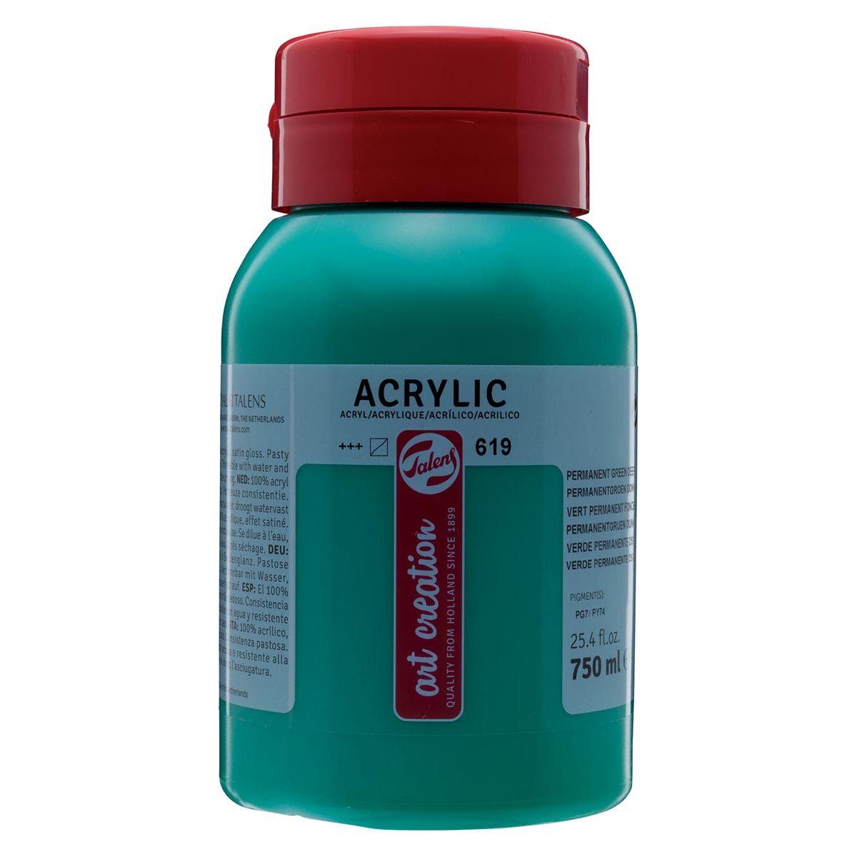 Talens Art Creation - Peinture acrylique Art Creation flacon de 750 ml, vert foncé permanent