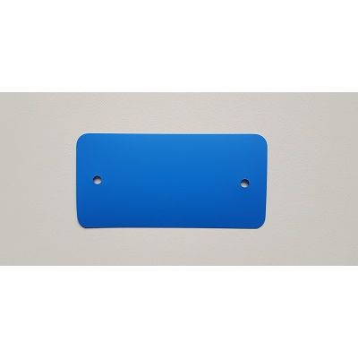 Klika - PEM labels 64x118mm blauw2xgat rondehoek