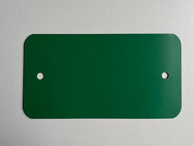 Klika - Etiquette métal 65x120 mm vert 2 trous
