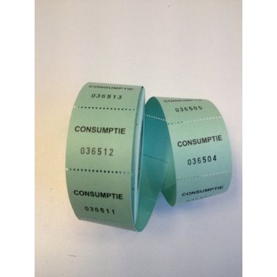 Klika - Chèques consommation en rouleau vert 500 rouleaux