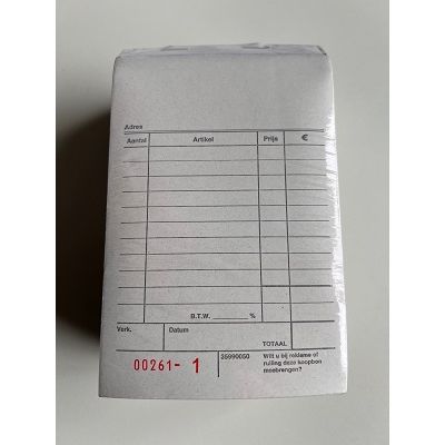 Klika - Carnet de reçus imprimé neutre 10x15 cm 160 pièces