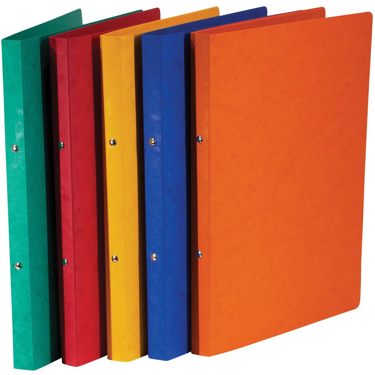 Bronyl - ringmap, voor ft A4, uit glanskarton, 2 ringen van 16 mm, geassorteerde kleuren