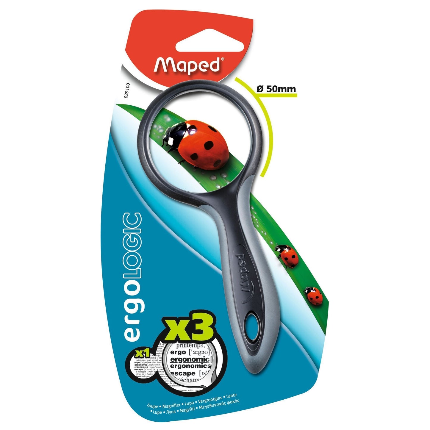Maped - Lupe Ergologic 3-fache Vergrößerung 50 mm