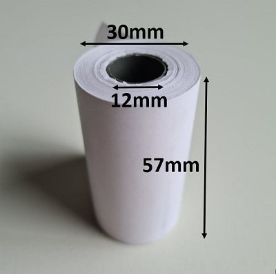 Klika - Rouleau thermique 57x30x10 mm blanc sans BPA 160 pièces