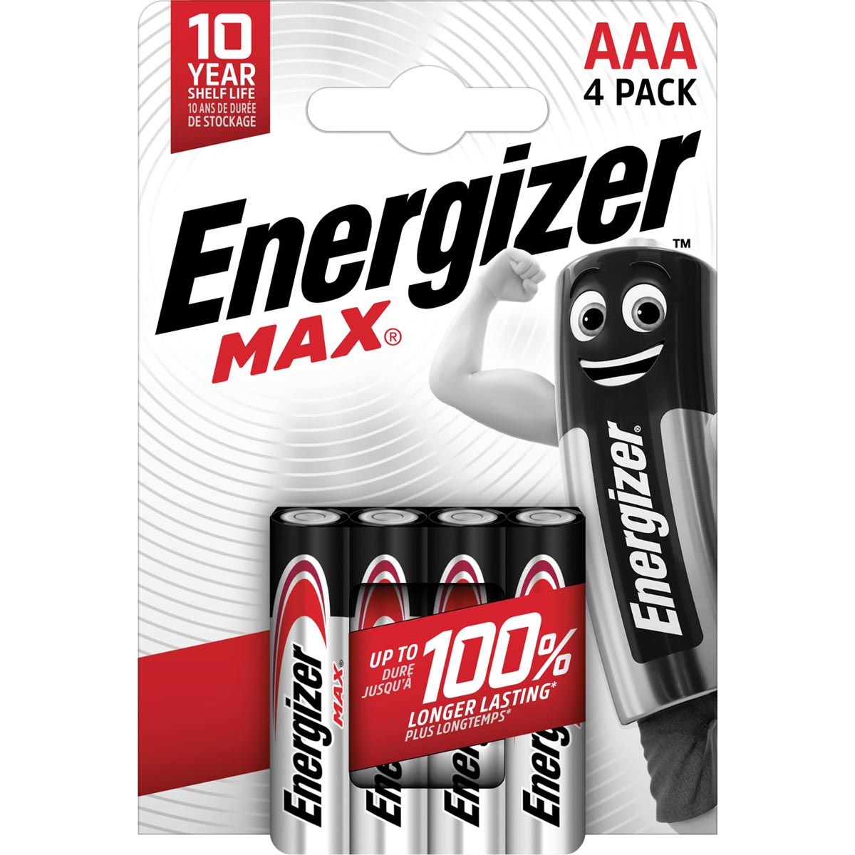 Energizer - batterijen Max AAA-LR03-E92, blister van 4 stuks