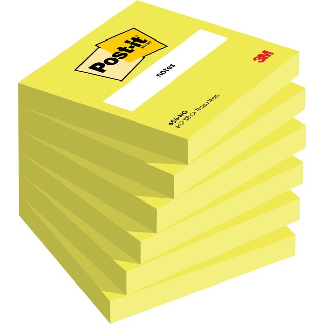 Post-it - Memoblok 654 76x76mm neon groen 100 vel