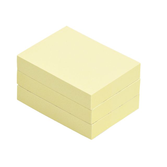 Quantore - Bloc mémo 38x51mm jaune 3 pièces