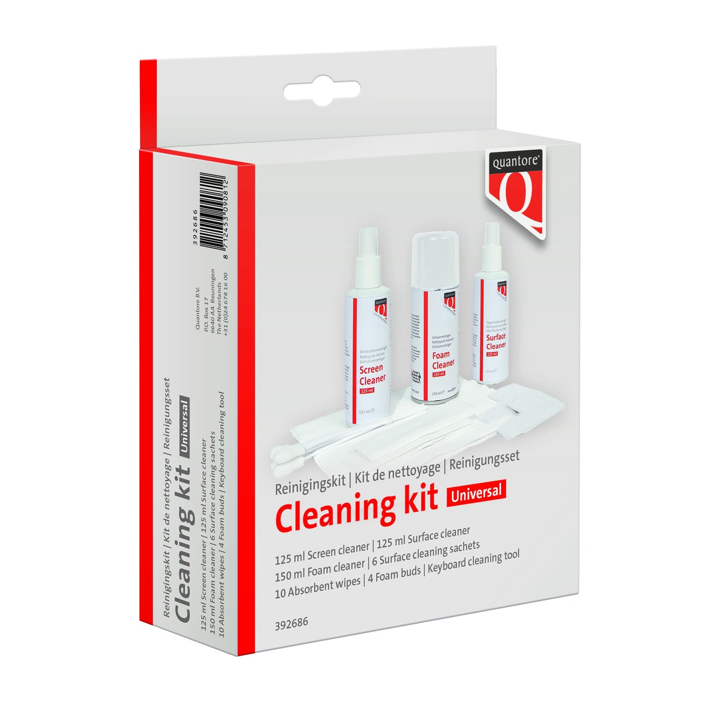 Quantore - Kit de nettoyage universel pour chaque lieu de travail | 10 pièces