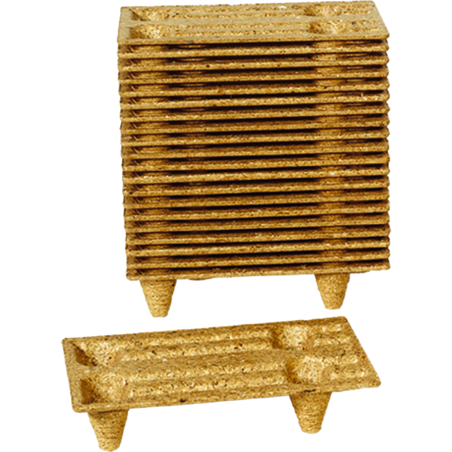 Presswood - Palette en fibre de bois | bois | 60x40x12cm | marron | 1 pièce