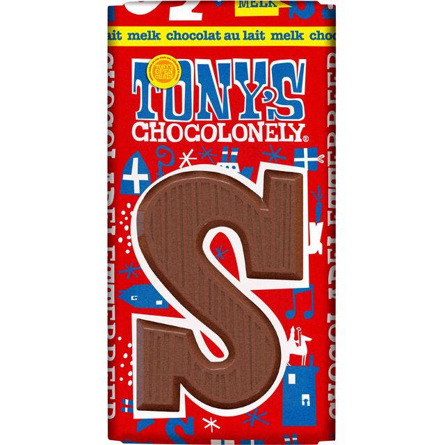 Tony's Chocolonely - Chocoladeletter tonys chocolonely melk s 90 gram