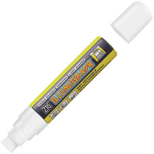 Klika - Marqueur à craie ZIG Illumigraph PMA-720 blanc 30 pièces