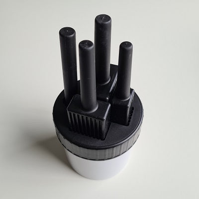 Klika - Pot à stylos Plekolit noir - 4 stylos larges, 4 pièces
