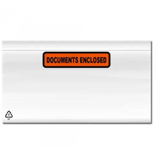 Zonder merk - Paklijstenvelop Documents enclosed, ft C6 165 x 122 mm, doos van 1000 stuks