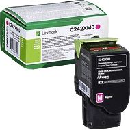 Lexmark - Cartouche toner c242xm0 rouge