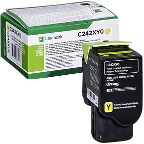 Lexmark - Tonercartridge c242xy0 geel