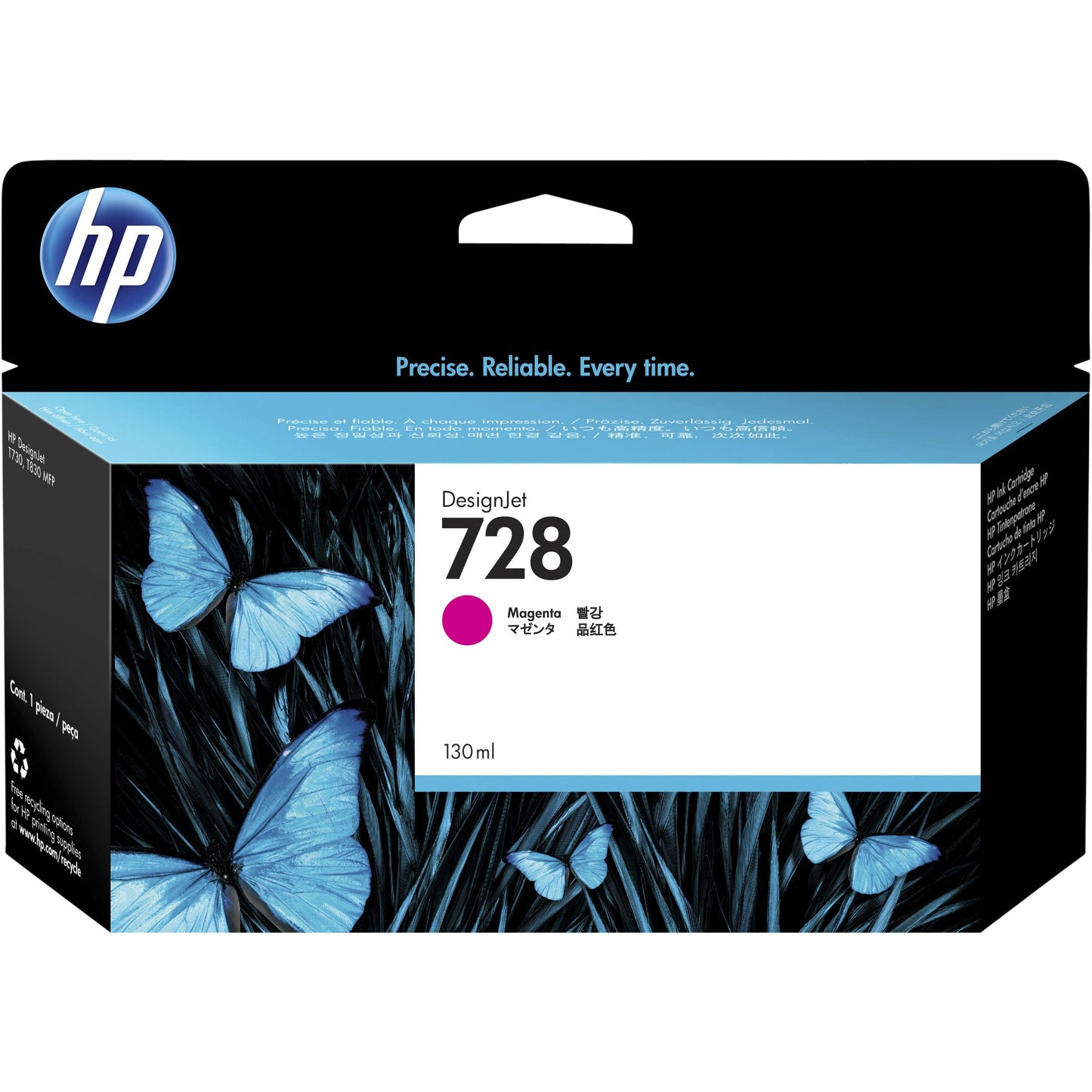 HP - Inktcartridge f9j66a 728 rood