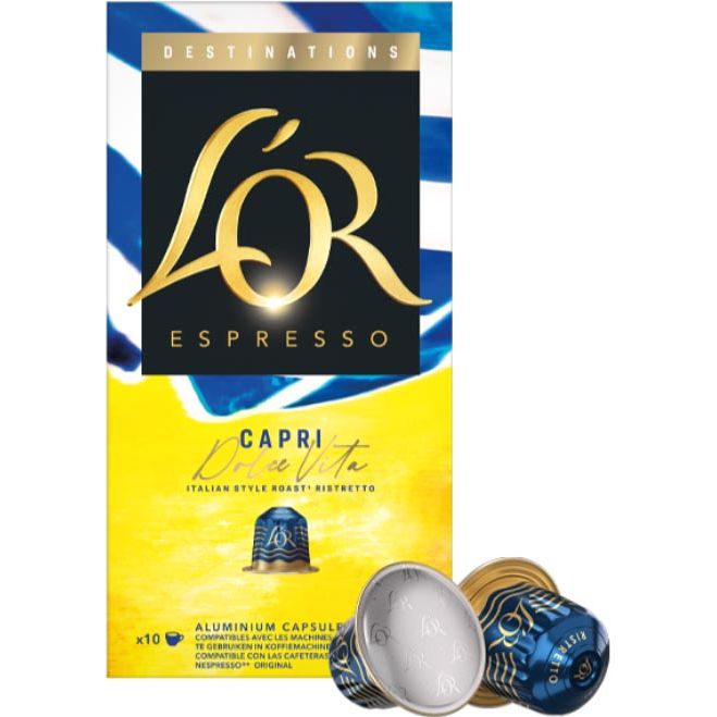 Douwe Egberts - L'Or Destinations koffiecapsules, Capri, pak van 10 stuks