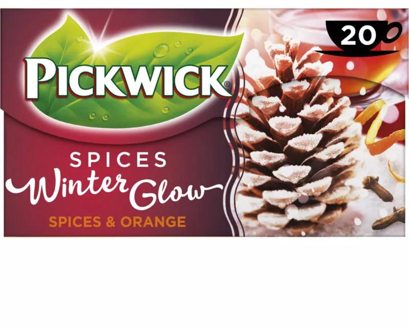 Pickwick - thee, zwarte thee winter glow, fairtrade, pak van 25 zakjes