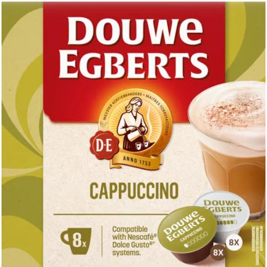 Douwe Egberts - koffiecapsules Cappucino, pak van 8 stuks