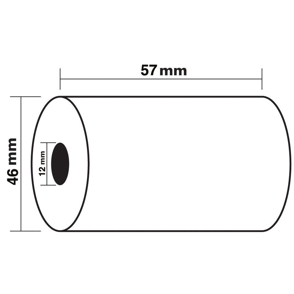 Exacompta - rouleau de calcul thermique pi 57 mm, D +-46 mm, alésage 12 mm, longueur 24 m, paquet de 10 rouleaux