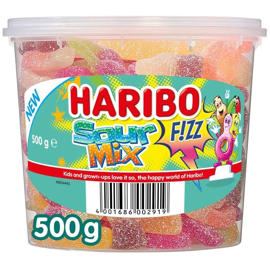 Haribo - snoepgoed Zure mix, emmer van 500 g