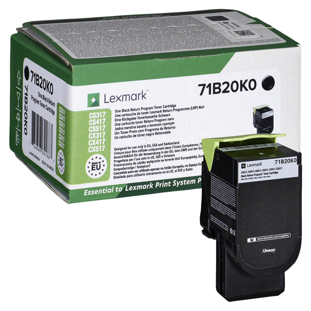 Lexmark - Tonercartridge 71b20k0 zwart