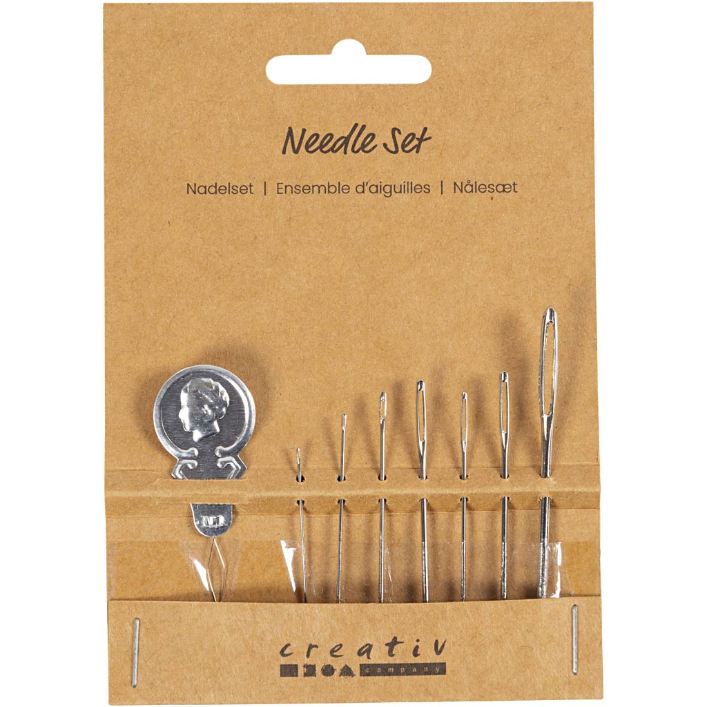 Creativ Company - Naaldenset blister 8 delen zilver