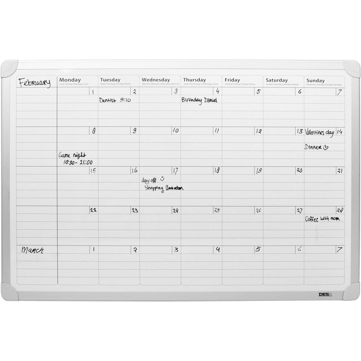 Desq - magnetische maandplanner