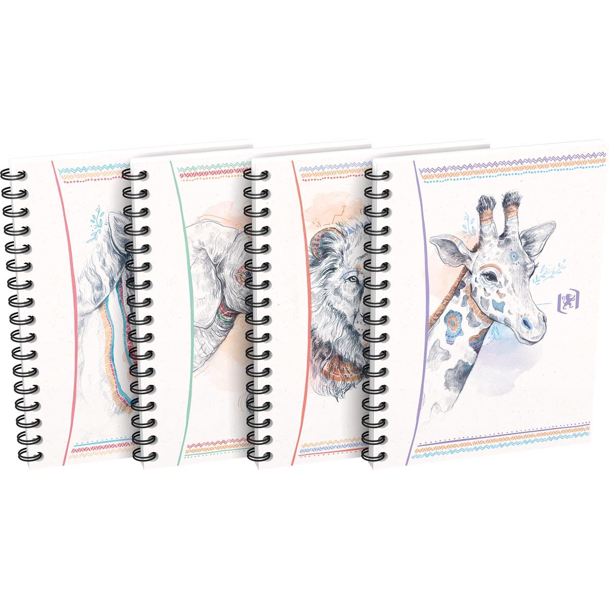 Oxford – Boho-Spiralblock, ft A6, 120 Seiten, kariert 5 mm, verschiedene Farben