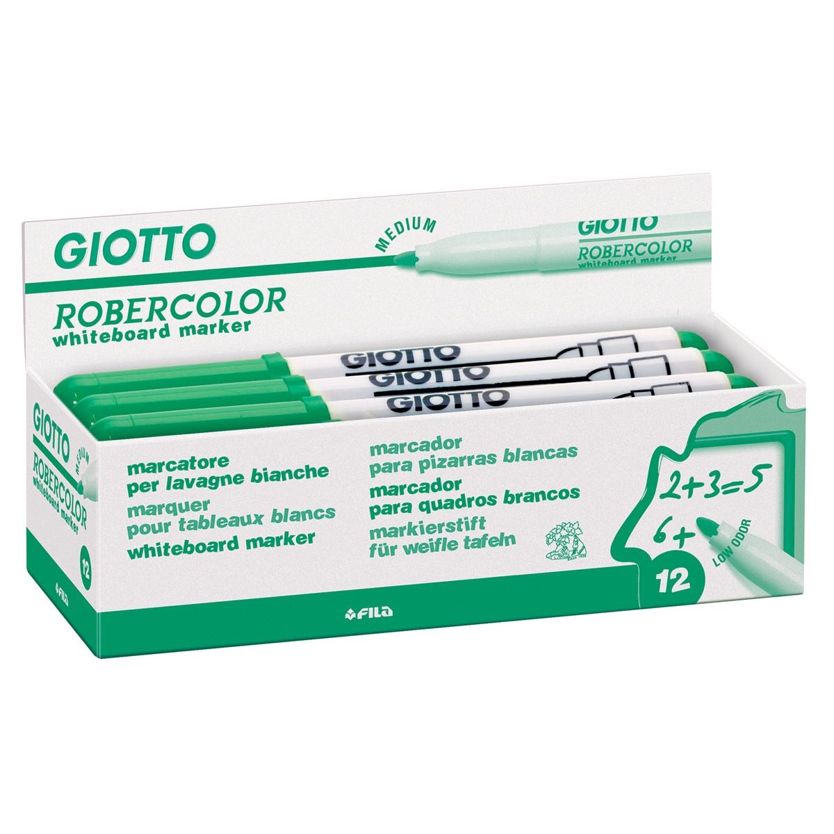 Giotto - Robercolor whiteboardmarker, medium, ronde punt, groen