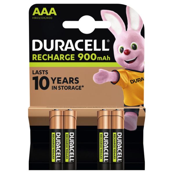 Duracell - Batterie rechargeable 4xAAA 900mAh Ultra | 10 pièces