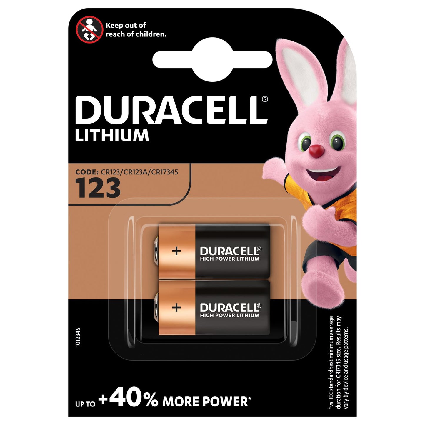 Duracell - Batterij 2x CR123 high power lithium | 10 stuks