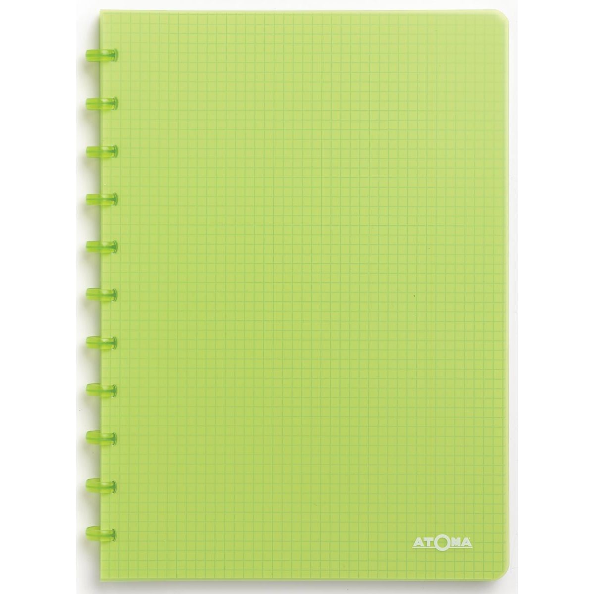 Atoma - Notizbuch A4 Diamant 5x5mm 144 Seiten 90gr PP transparent sortiert
