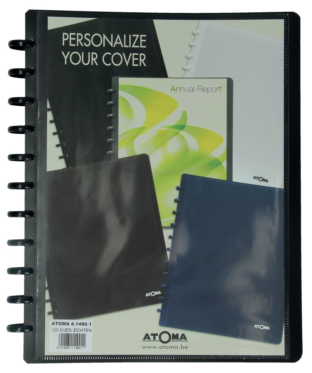 Atoma - album, pour ft A4, en PP, avec 60 pochettes, personnalisable