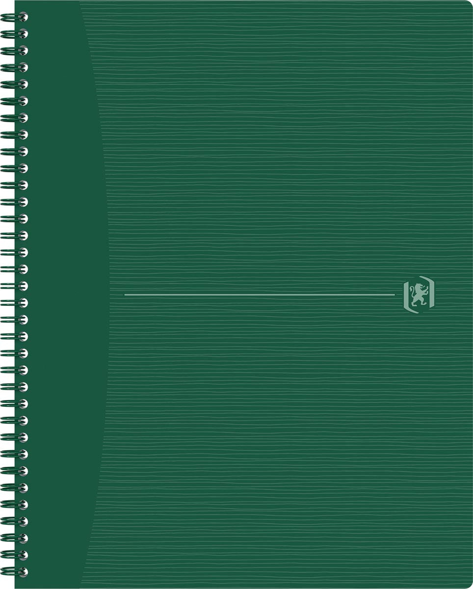 Oxford - Bloc spirale Origin A4+ ligne 140 pages 80gr vert