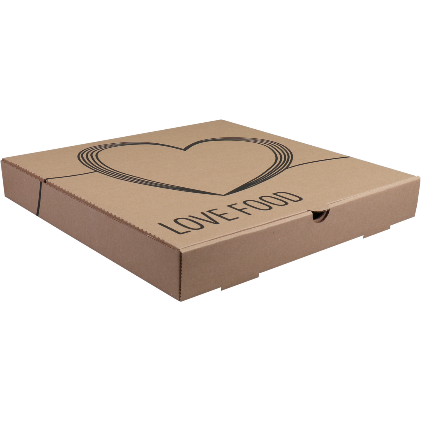 Klika - Pizzakarton | Americano Love Food | Wellpappe | 33x33x4,5cm | amerikanisch | braun | 100 Stück