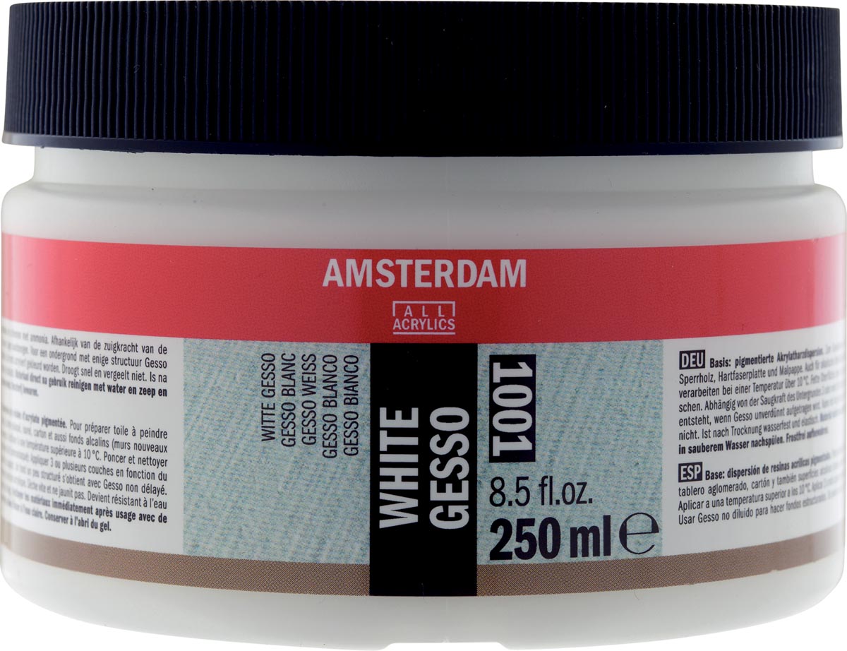 Amsterdam – weißes Gesso, 250-ml-Flasche