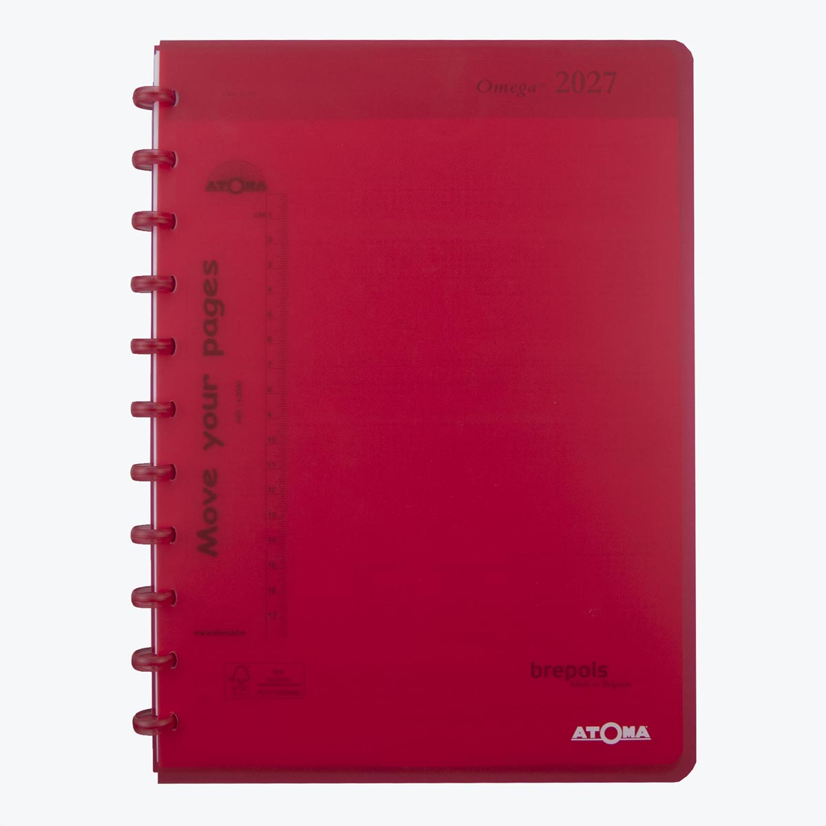 Atoma - agenda, ft A4, papier blanc, 128 pages, 1 semaine sur 2 pages, 2026
