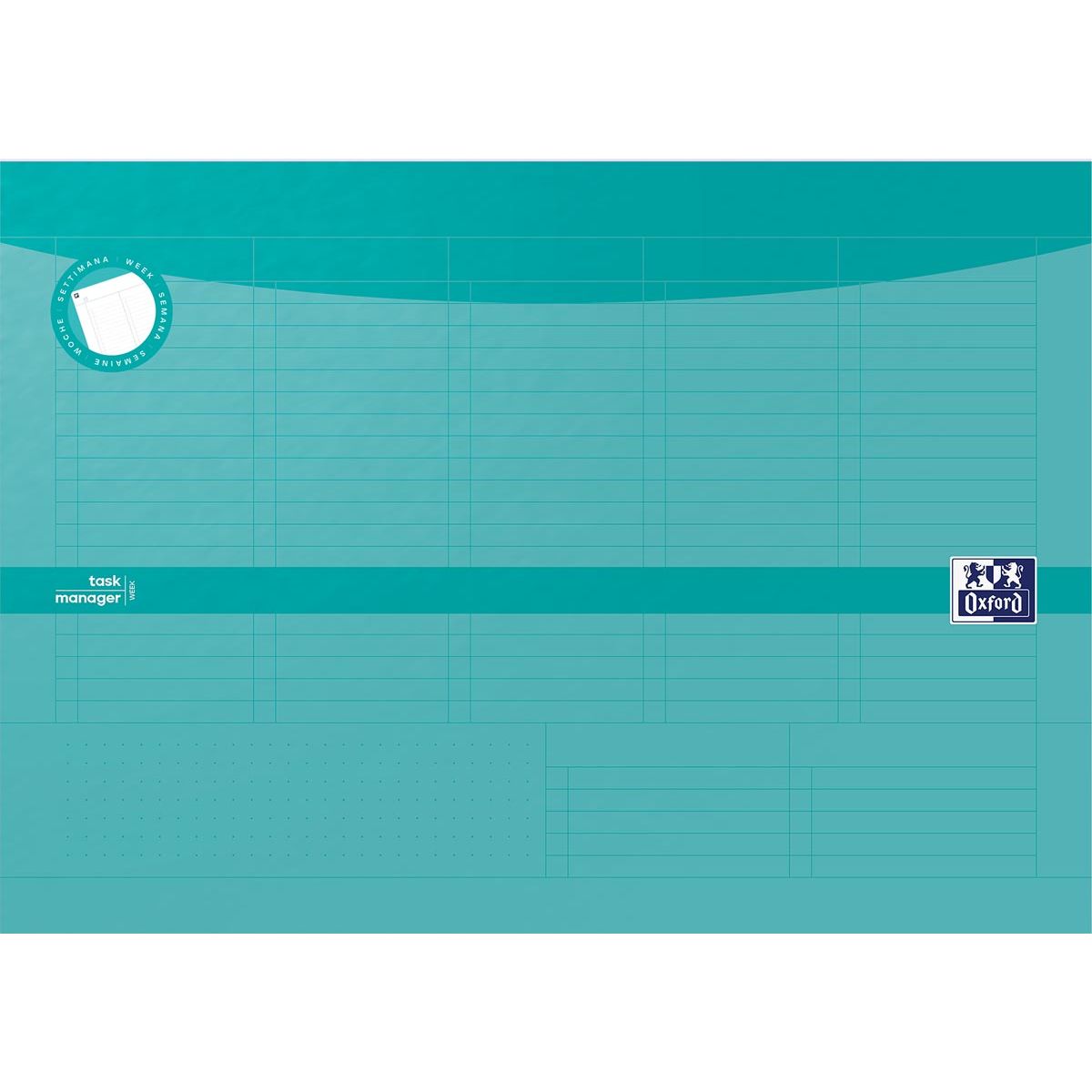 Oxford - Essentials taksmanager weekplanner, 120 bladzijden, ft A4, aqua
