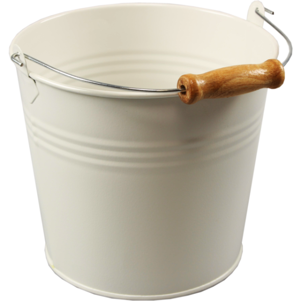 Timmers - Seau, Zinc, 14 cm de haut x diamètre 16 cm 2,31 litres blanc