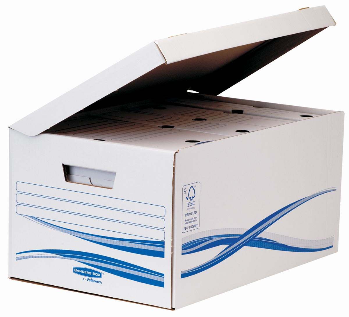 Bankers Box – Basic, Flip-Top-Maxi, inklusive 6 Transfer-Archivboxen im A4-Format mit einem Rücken von 8 cm