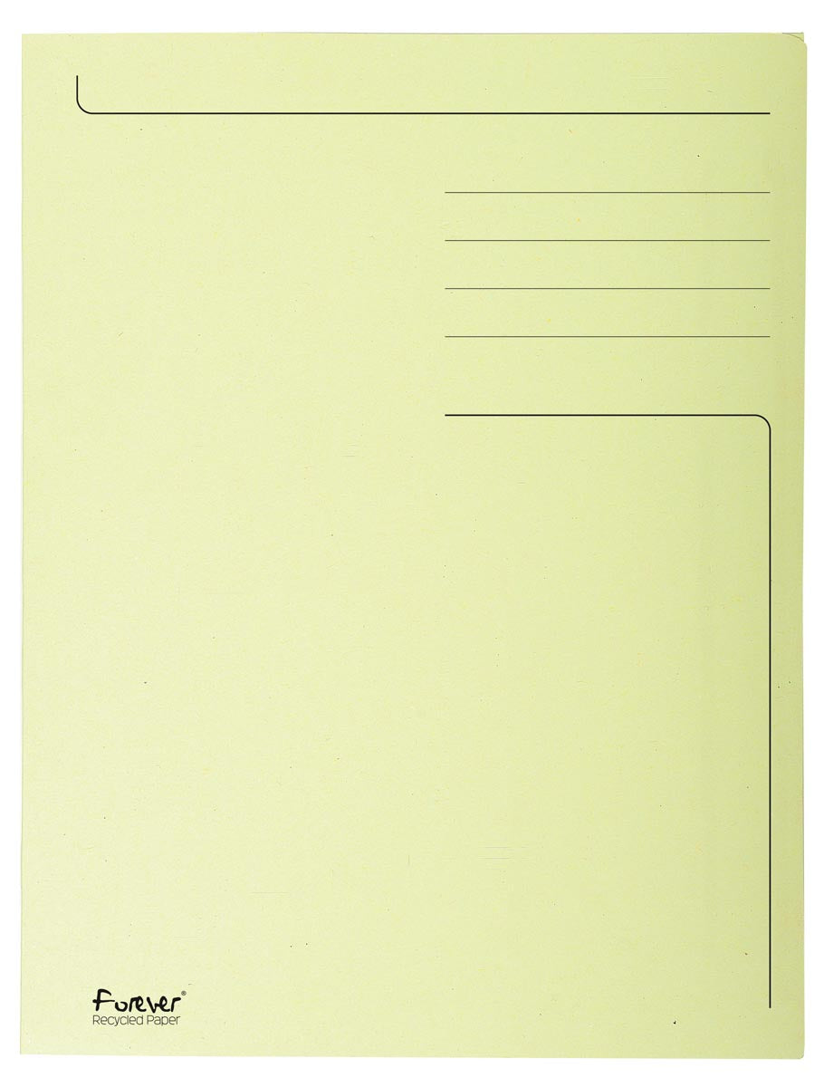 Exacompta - dossiermap Foldyne ft 24 x 35 cm (voor ft folio), geel, pak van 50 stuks